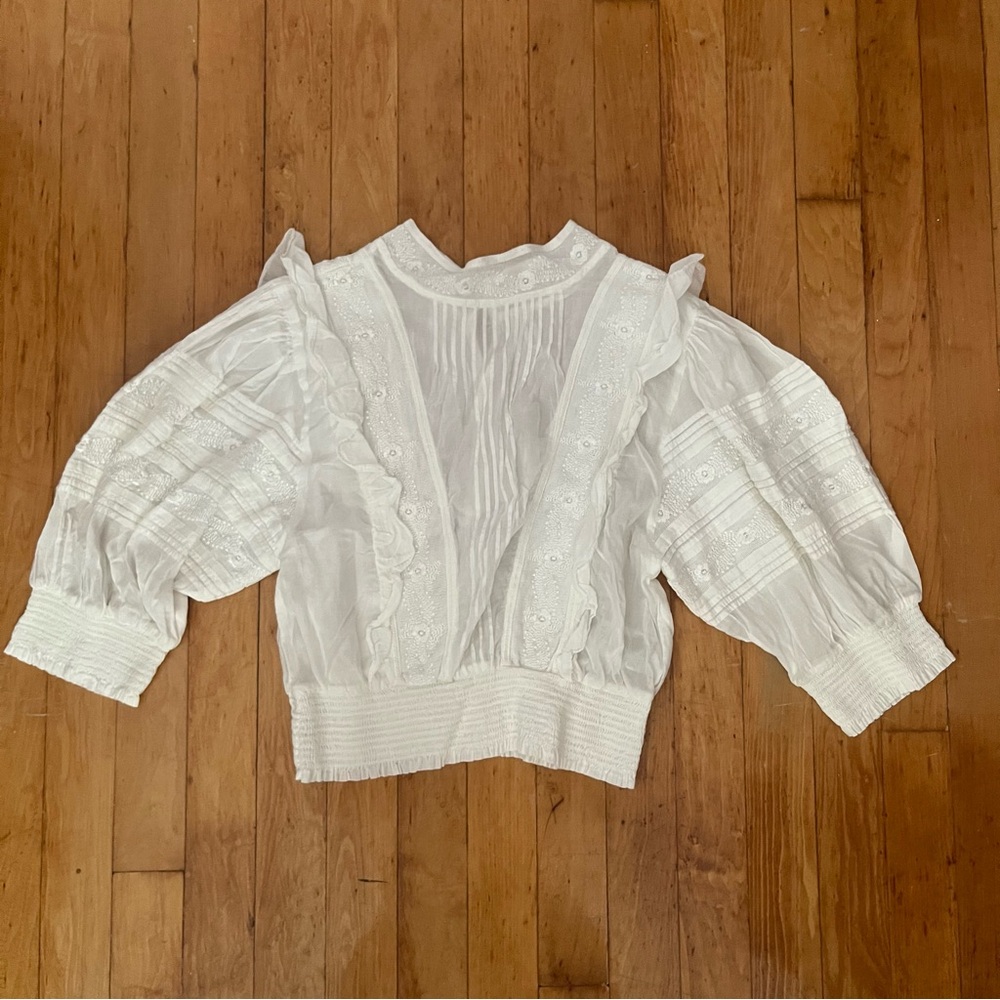 Aritzia Sunday best white blouse size S